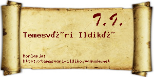 Temesvári Ildikó névjegykártya