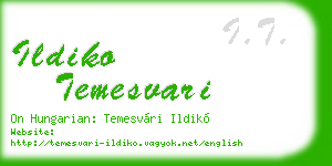 ildiko temesvari business card